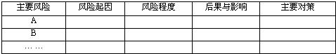 风险与对策汇总表