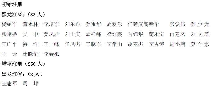 一级建造师注册名单