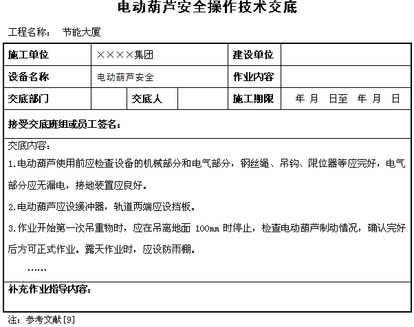 电动葫芦安全操作技术交底_建设工程教育网