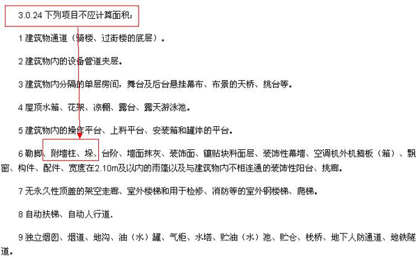 凸出外墙的结构柱子或墙垛是否要计算建筑面积