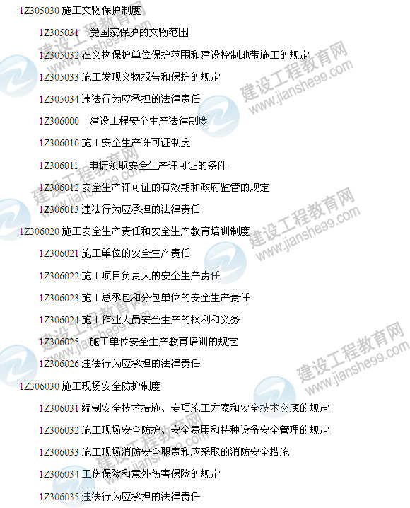2014年一级建造师建设工程法规及相关知识考试大纲6