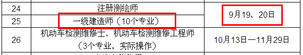 2015年一级建造师考试时间确定为9月19、20日