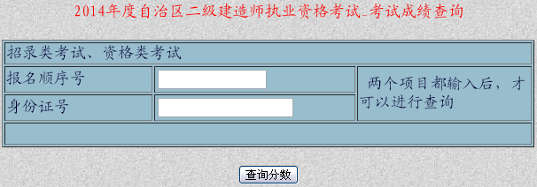 新疆人事考试网公布2014云南二级建造师成绩查询时间及入口