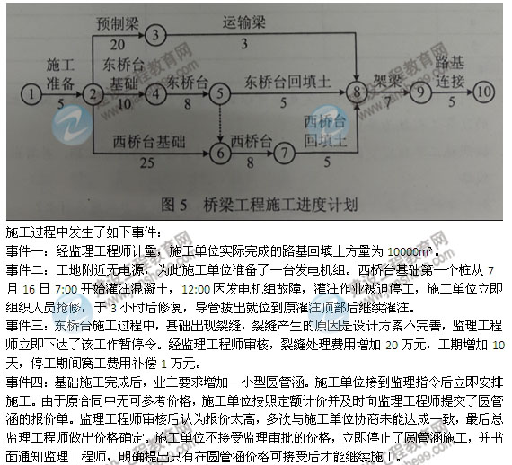 【老师解析】2014年一级建造师《公路》试题及答案解析（案例五）