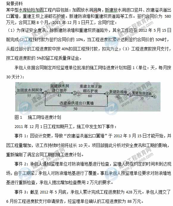 【老师解析】2015年二建水利水电实务试题及答案