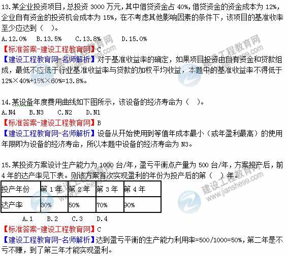 2012年造价工程师《理论与法规》试题及详细答案解析（2）