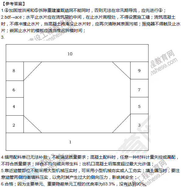 2013年一级建造师水利水电工程试题及答案(案例五)