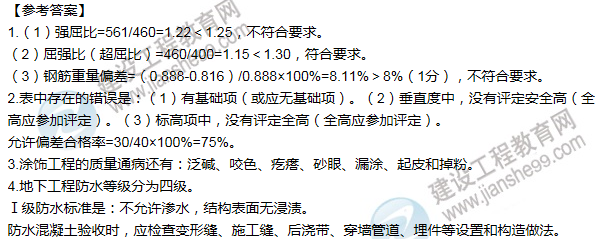 2014年一级建造师建筑工程试题及答案(案例二)