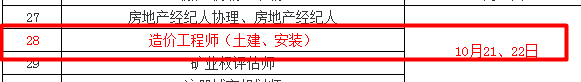 兵团2017年造价工程师考试时间为10月21、22日