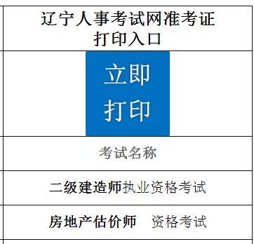辽宁2019年房地产估价师准考证打印入口