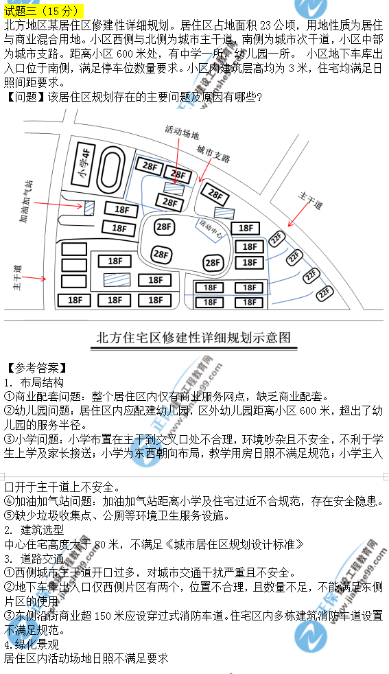 2019年城乡规划师《城乡规划实务》及答案解析试题三