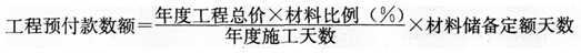 工程预付款数额