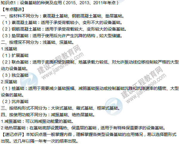 2016年一级建造师考试《机电工程》高频考点汇编