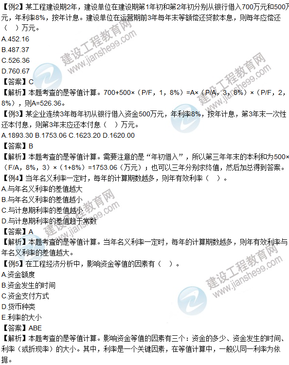 2016年造价工程师考试《造价管理》高频考点汇编