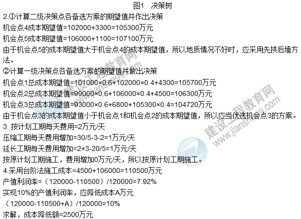 2016年造价工程师《造价案例分析》试题及答案（案例二）