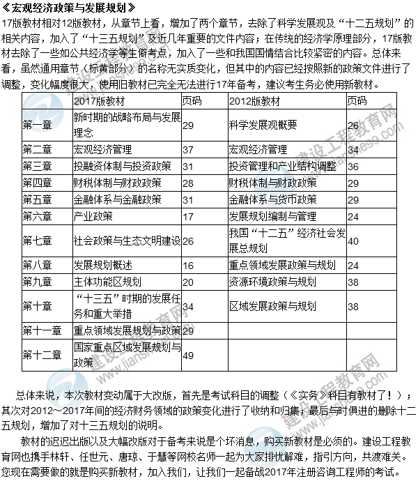 【重磅消息】2017年咨询工程师考试教材变动解析已经公布啦