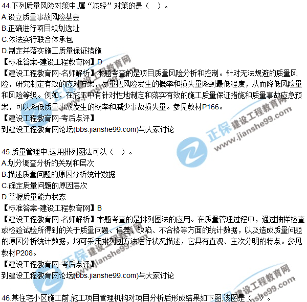 2017年一级建造师《项目管理》试题及答案（41-50）