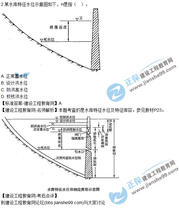 2017一级建造师《水利实务》试题及答案（1-10）