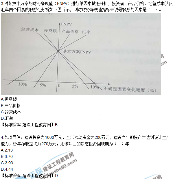 一级建造师工程经济考后试题解析