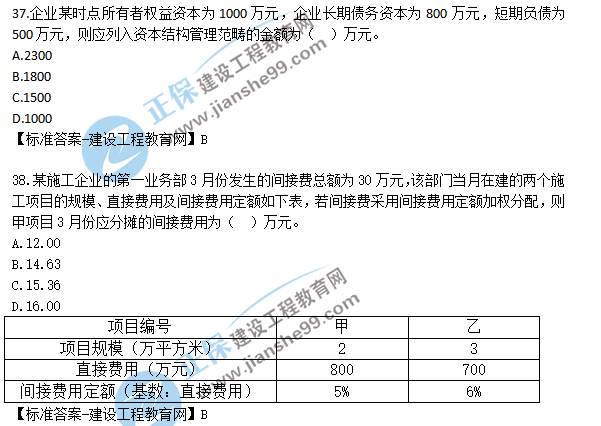 2018一建工程经济试题解析