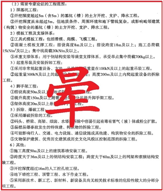 二级建造师市政实务干货备考：专家论证的工程范围
