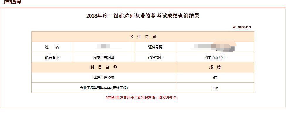 2018年一建成绩 大家晒起来 