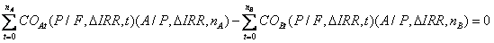 互斥型方案动态评价方法