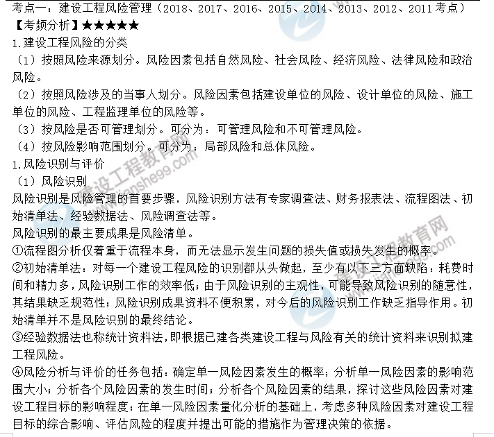 监理工程师考点