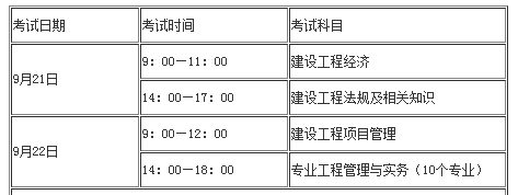 一建考试时间