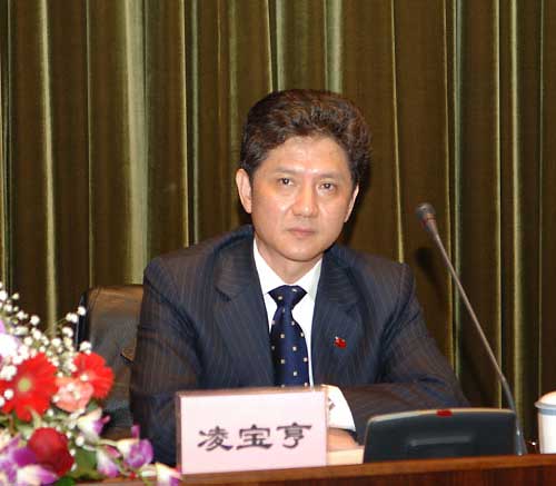 上海巿国资委主任凌宝亨(    图)