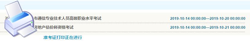 重庆2019年房地产估价师准考证打印入口已开通