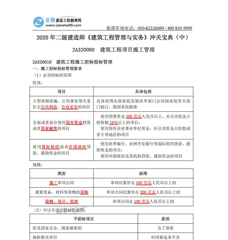 二级建造师冲关宝典-建筑工程管理与实务（中）