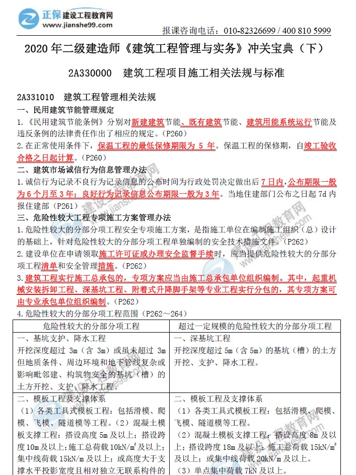 二级建造师冲关宝典-建筑工程管理与实务（下）