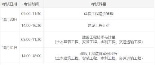 一造考试时间
