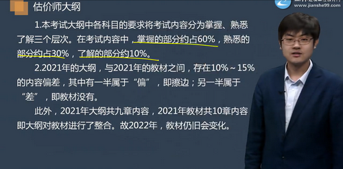 房地产估价师考试大纲