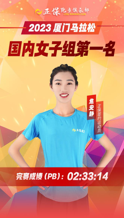 实力展现！正保跑步俱乐部焦安静、管油胜荣获厦马 迁马国内组第一名！