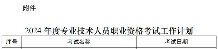 人力资源社会保障部公布2024年安全工程师考试时间10月26、27日