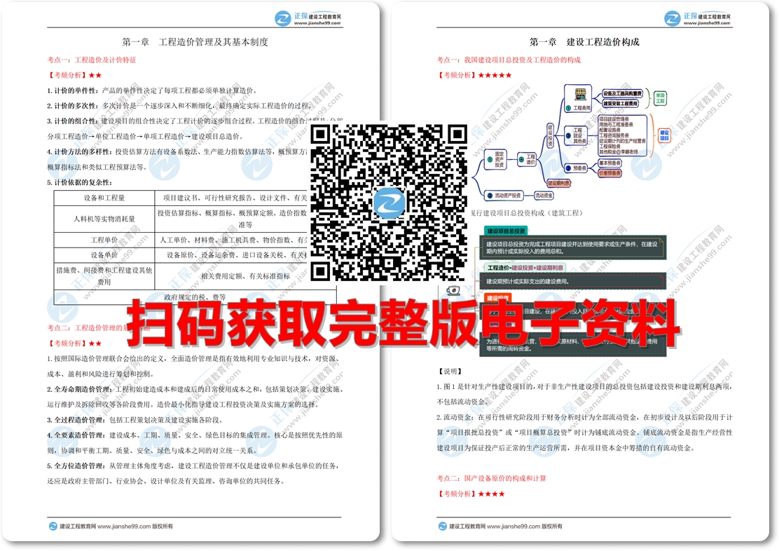 临考必背！2025年一级造价师《高频考点》资料免费领取！