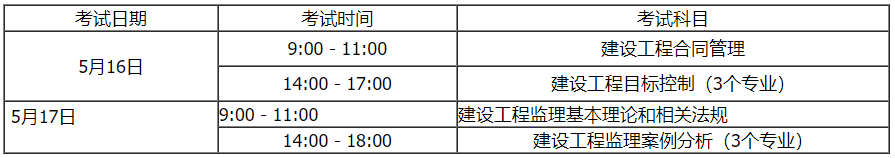 考试时间 考试时间