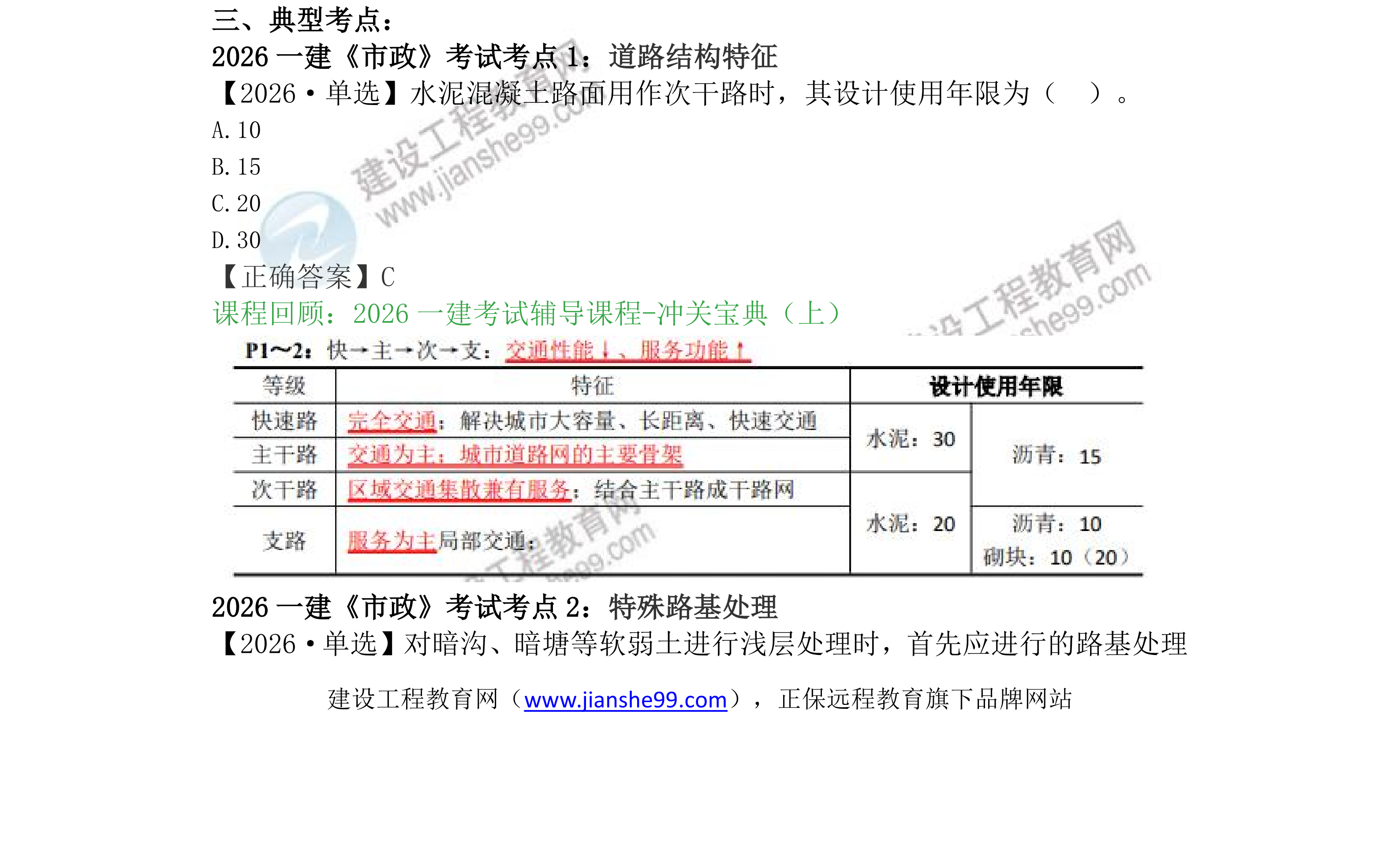 2026一级建造师《市政》考点回顾分析_01 2026一级建造师《市政》考点回顾分析_01